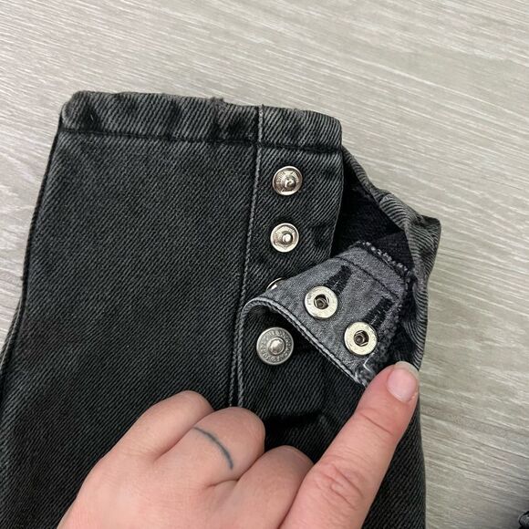 Vintage Jordache Black Denim Jeans Snap Ankle Detail size 10 - Picture 9 of 10